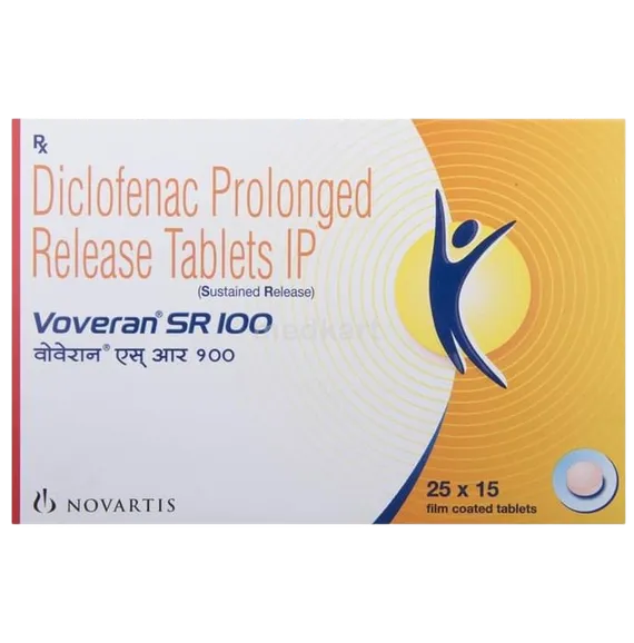 voveran sr 100mg tablet 15's